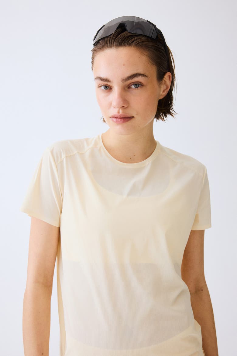 Regular Fit Running T-shirt With Drymove, Alternate, color, Butter yellow
