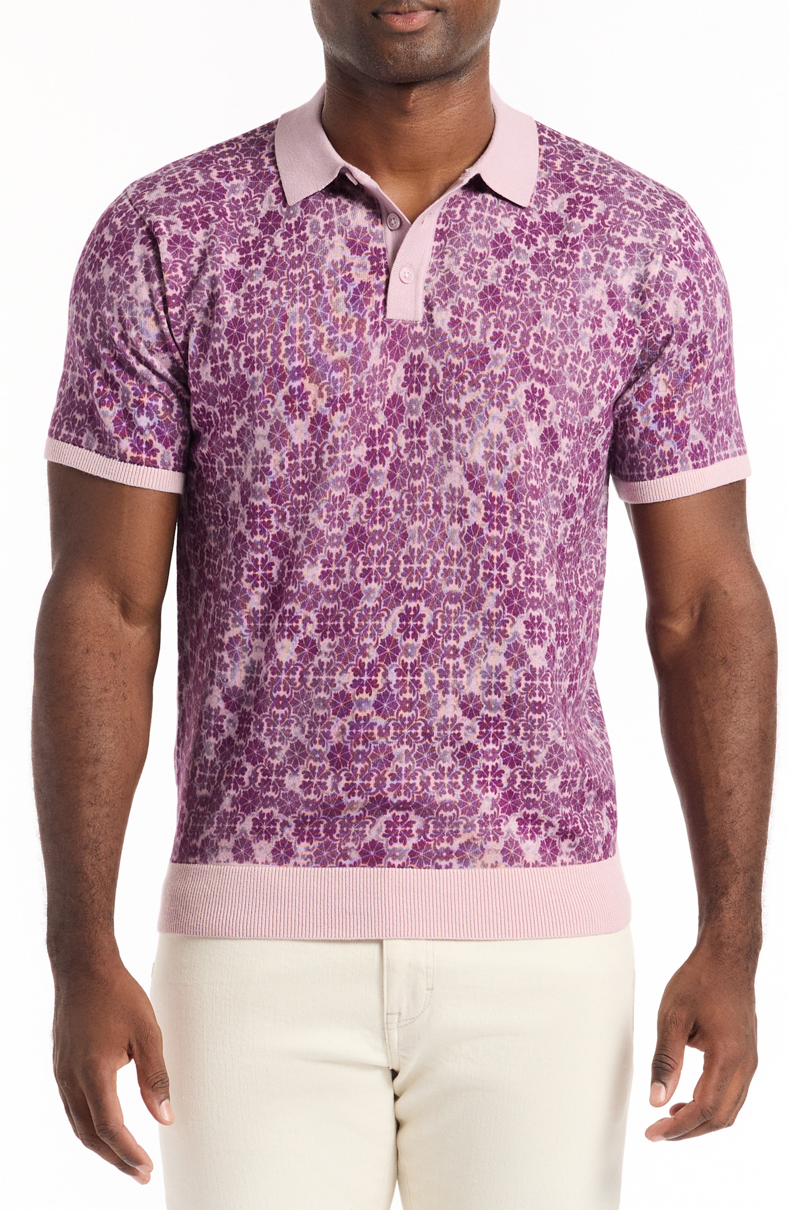 Robert Graham Johnny Collar Cotton Knit Polo