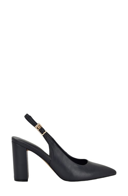 Tommy Hilfiger Azalee Block Heel Slingback Pump In Black