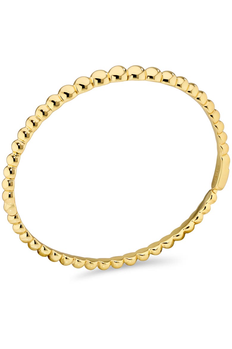 Beaded Ball Bangle Bracelet in Gold Plated Sterling Silver, Alternate, color, Yellow Gold