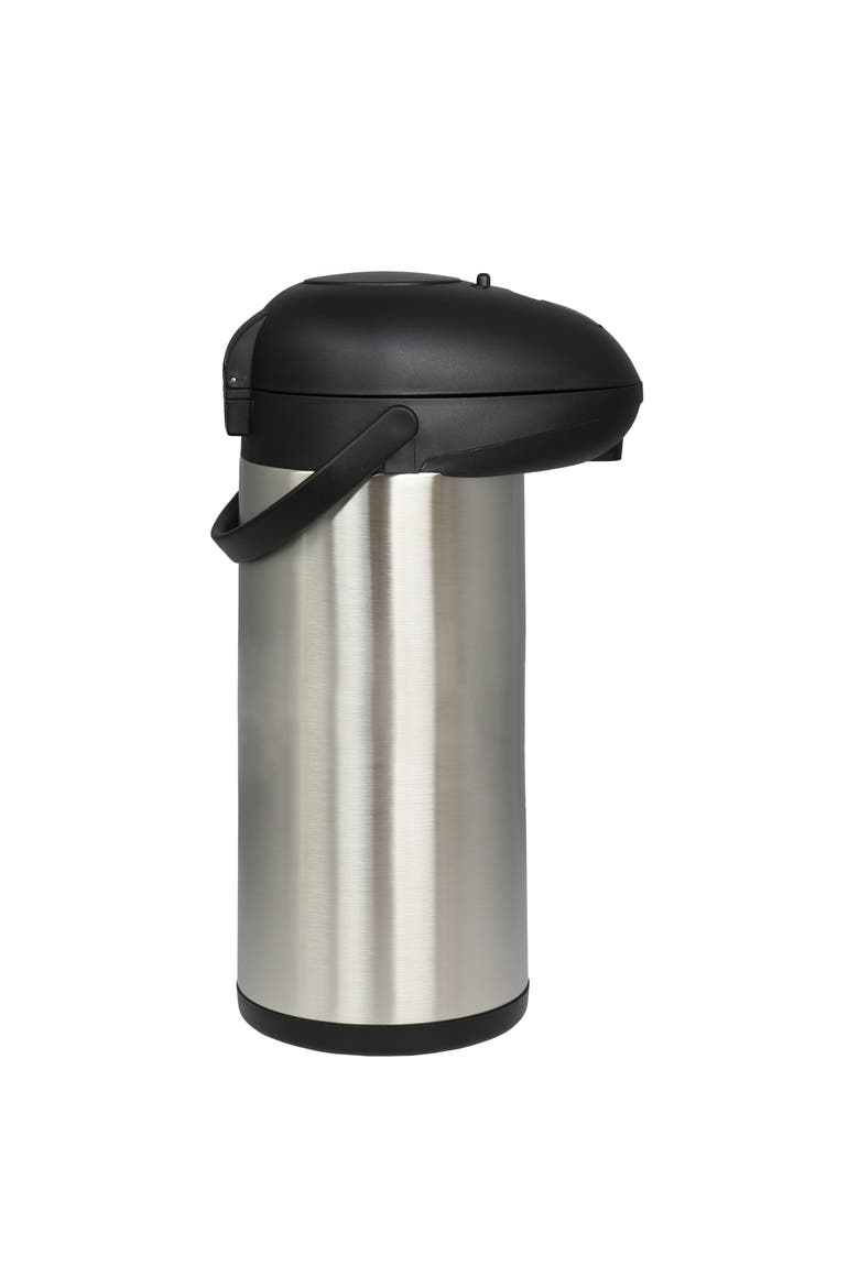 5.3 Quart Stainless Steel Vacuum Body Pump Cap Air Pot, Alternate, color, Silver