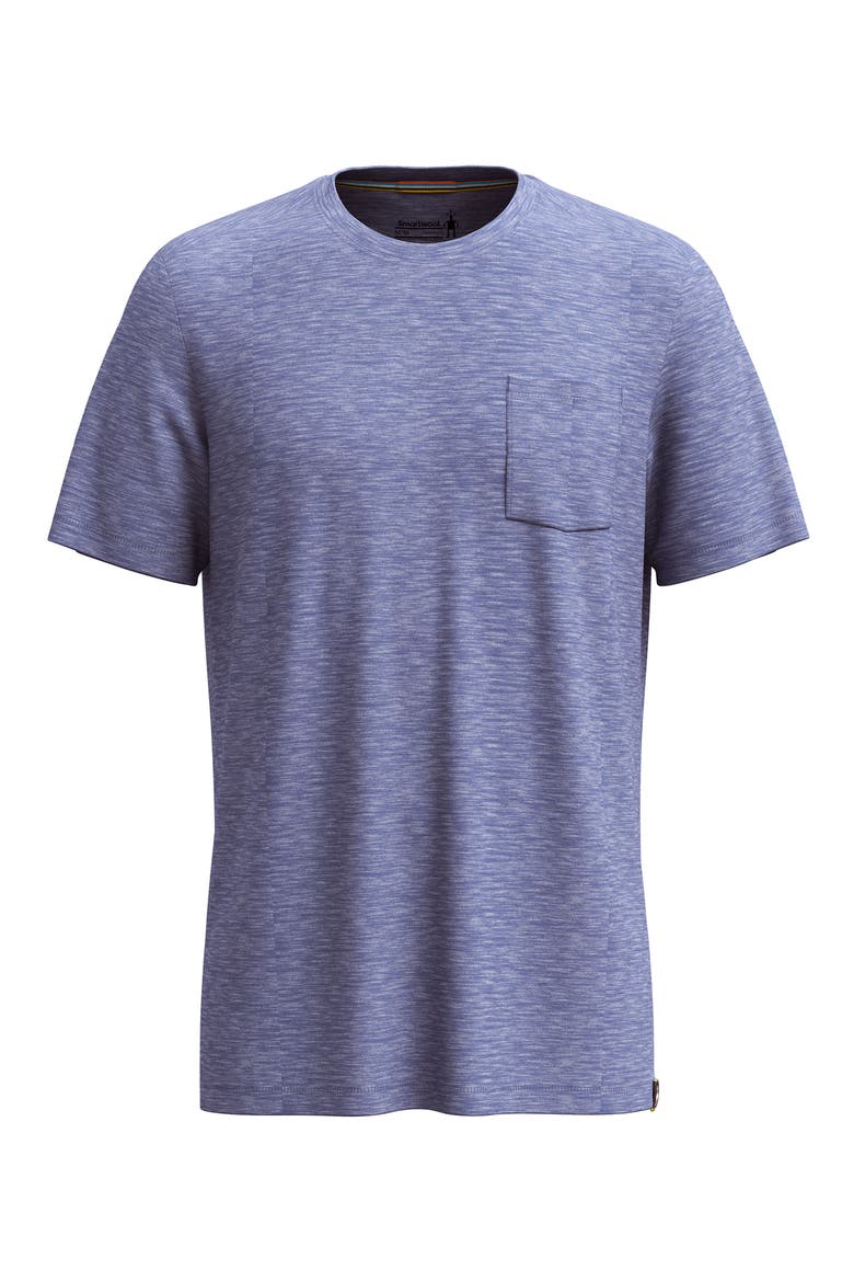 Merino Wool Blend Pocket T-Shirt, Alternate, color, NIGHTFALL BLUE HEATHER