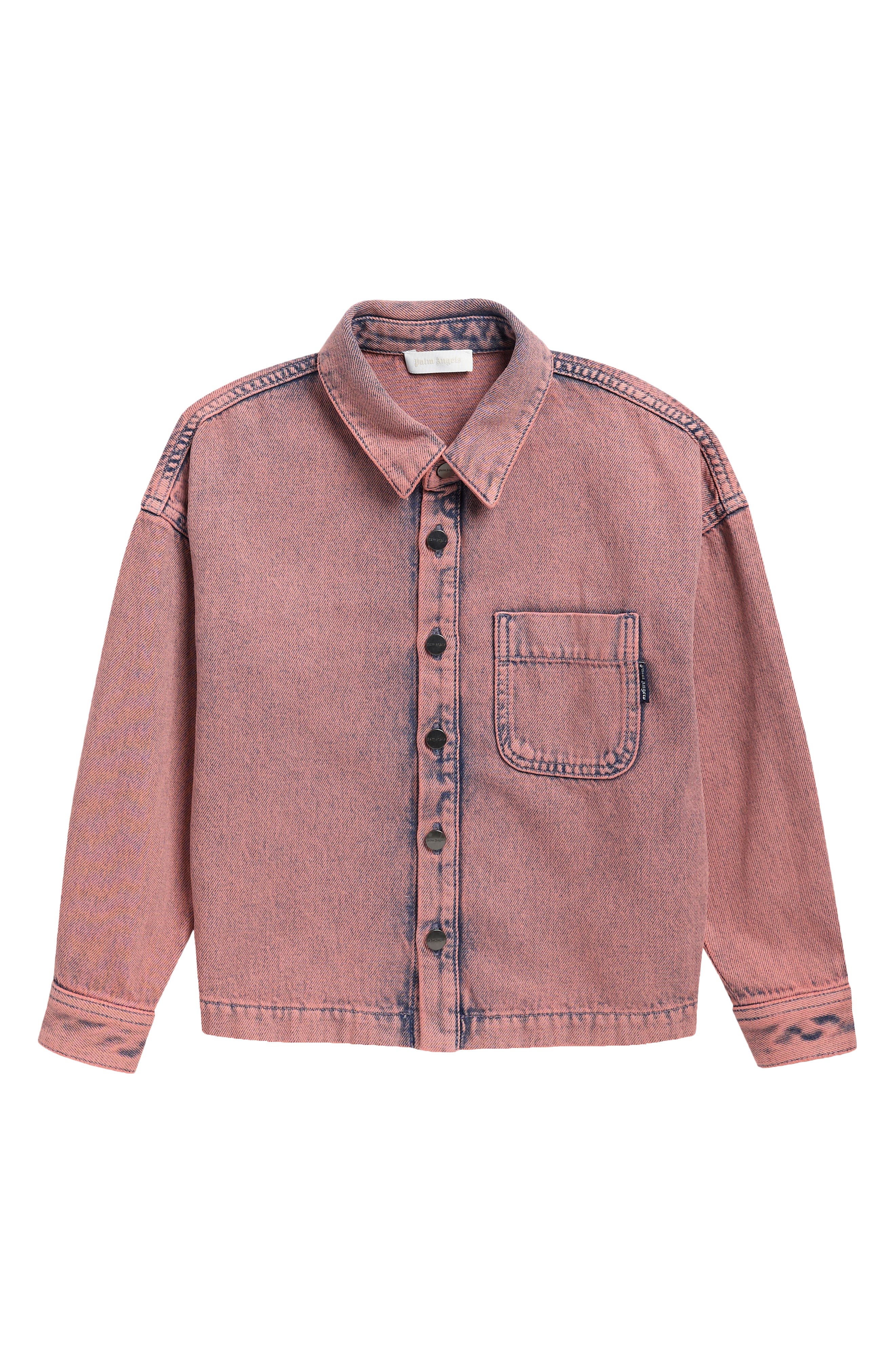 Kids' Logo Overdye Crop Denim Jacket