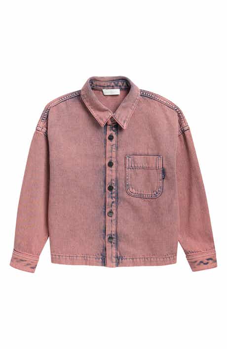 Kids' Logo Overdye Crop Denim Jacket