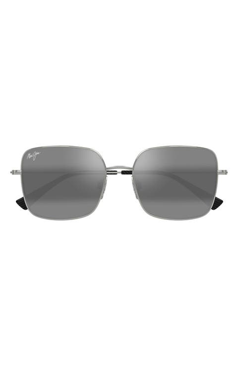 Lipine 55mm Polarized Flat Front Square Sunglasses