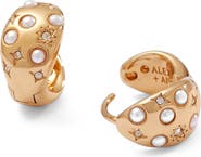 Alex and Ani Pearl Basics Huggie Hoop Earrings