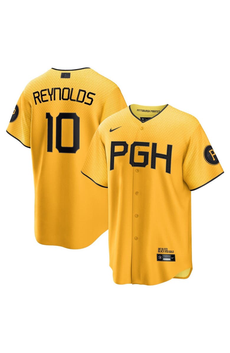Nike Men's Nike Bryan Reynolds Gold Pittsburgh Pirates City Connect Replica Player Jersey, Main, color, Gold