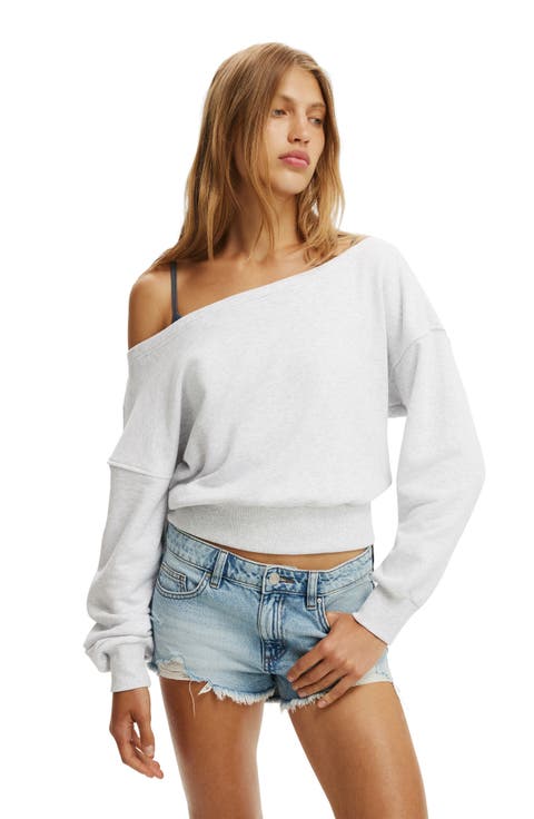 Women's Relaxed Off Shoulder Sweatshirt