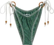 Kulani Kinis Blanket Stitch Ring Tie Bikini Bottoms
