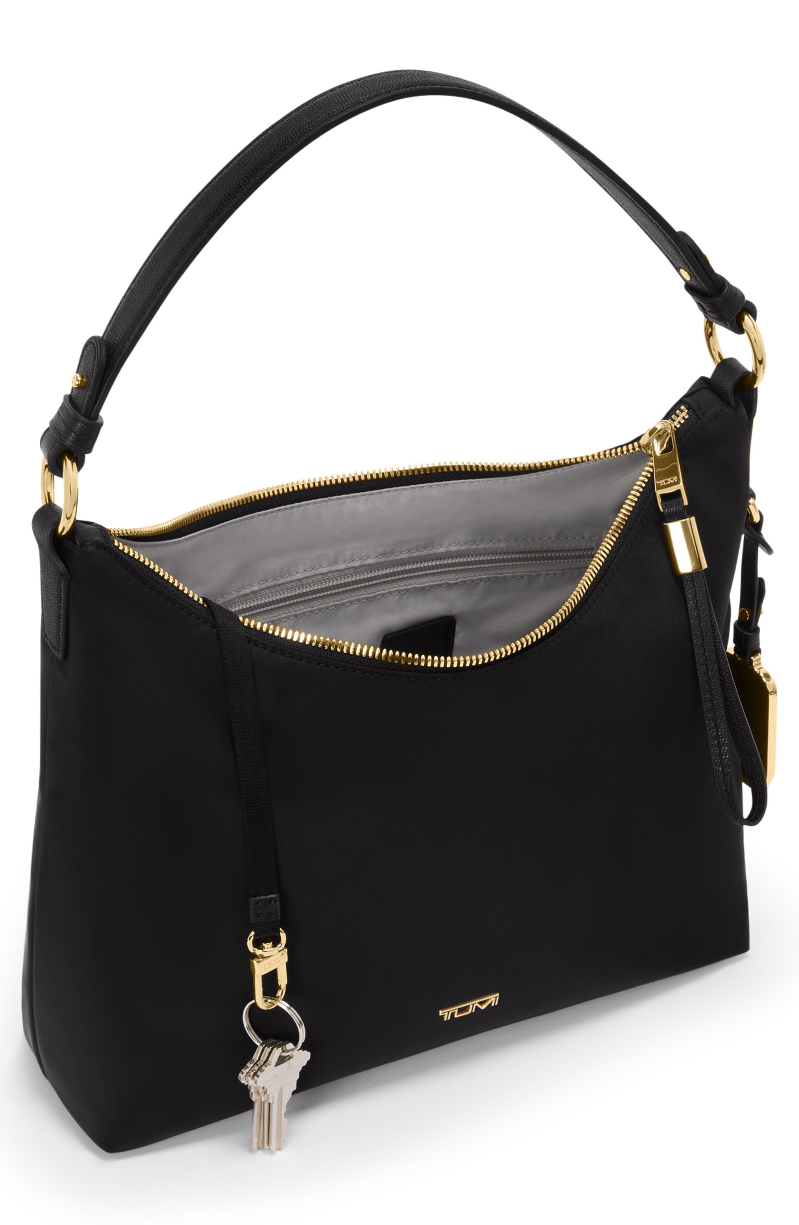 TUMI Asbury Shoulder/Crossbody Bag, Alternate, color, Black/ Gold