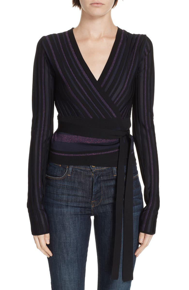 DVF Laren Wrap Sweater, Main, color, 