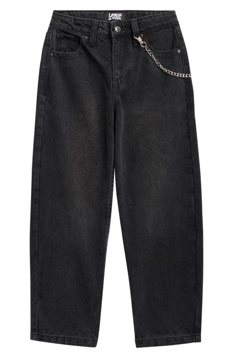 Kids' Draped Chain Baggy Skater Jeans