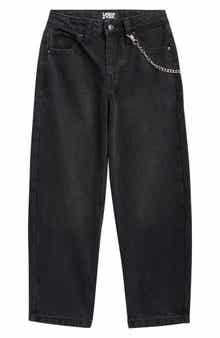 Kids' Draped Chain Baggy Skater Jeans