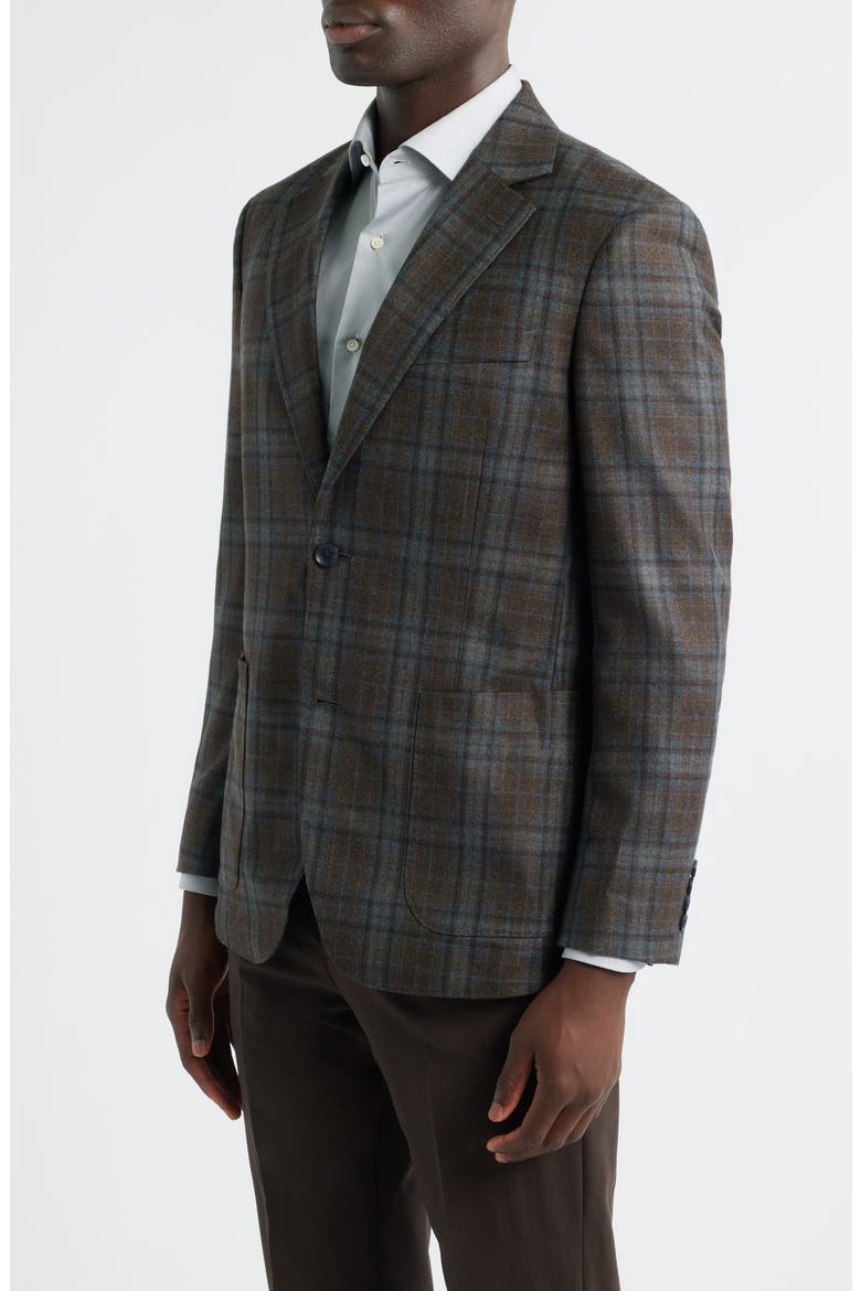 Brown Midas Plaid Wool Sport Coat, Alternate, color, BROWN- GREY MIDAS PLAID