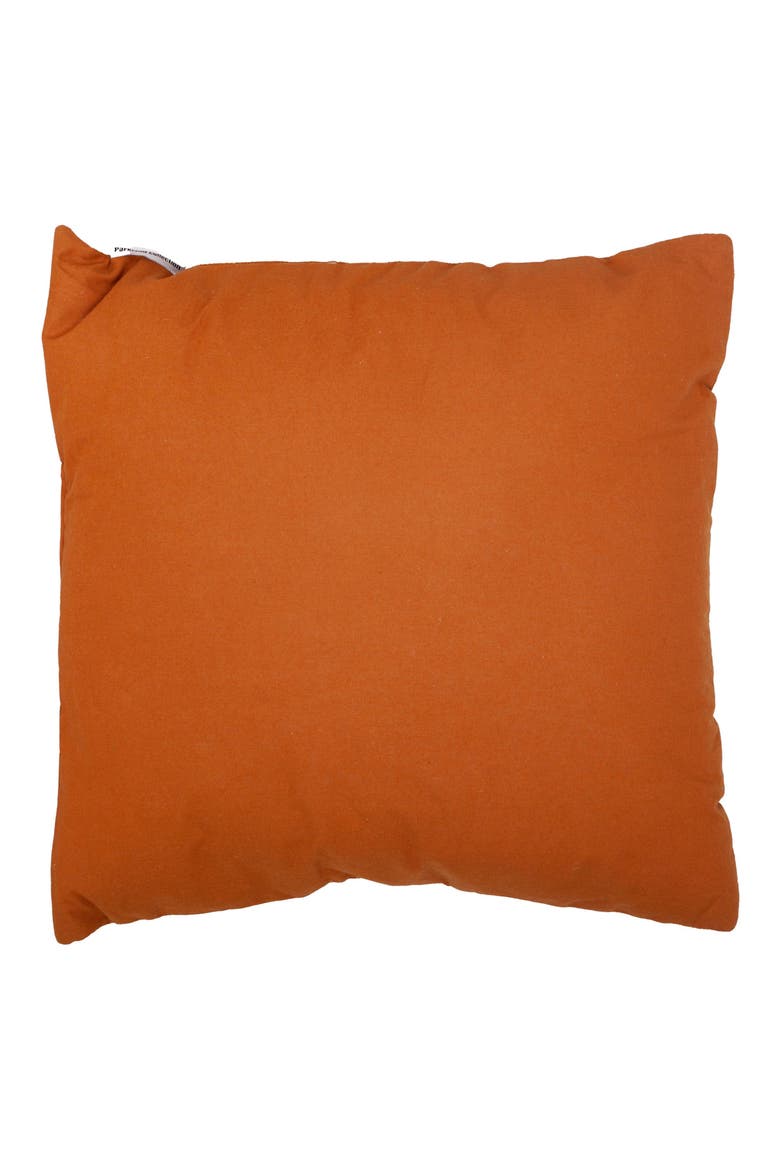 Fringe Accent Cotton Pillow, Alternate, color, BROWN