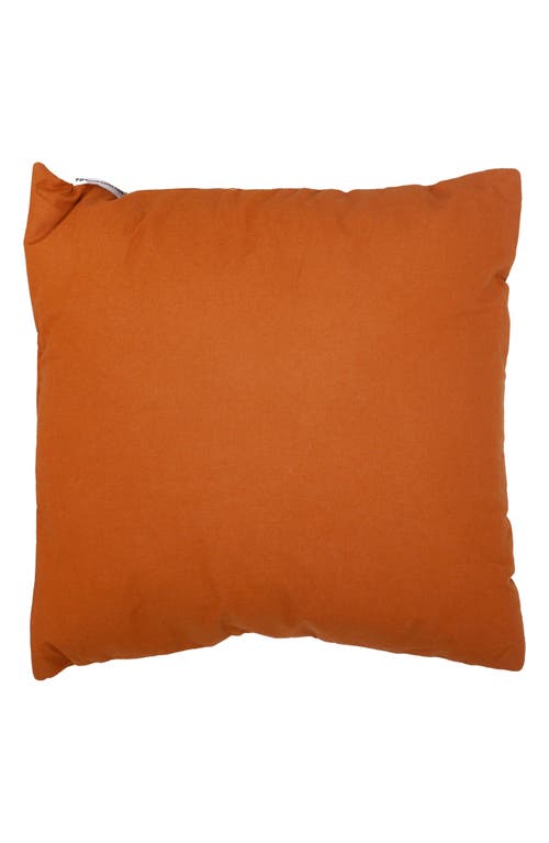 Parkland Collection Fringe Accent Cotton Pillow In Brown