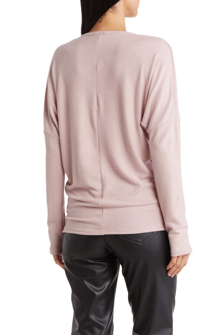 V-Neck Dolman Sleeve Sweater, Alternate, color, GOSSAMER PINK