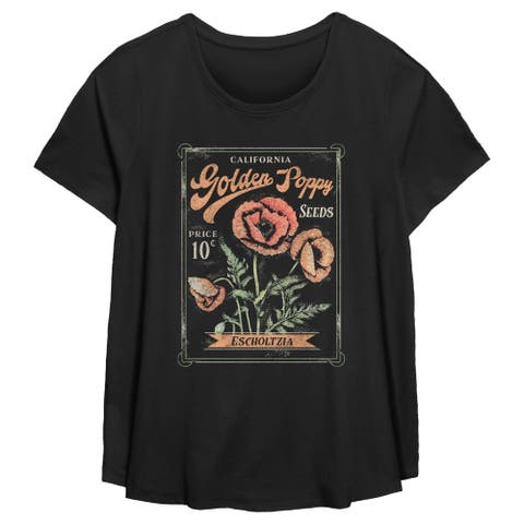 Women's Lost Gods Poppy Seeds Packet  Graphic T-Shirt