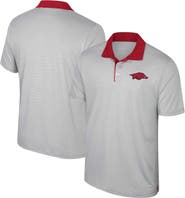COLOSSEUM Men's Colosseum Gray Arkansas Razorbacks Big & Tall Tuck Striped Polo