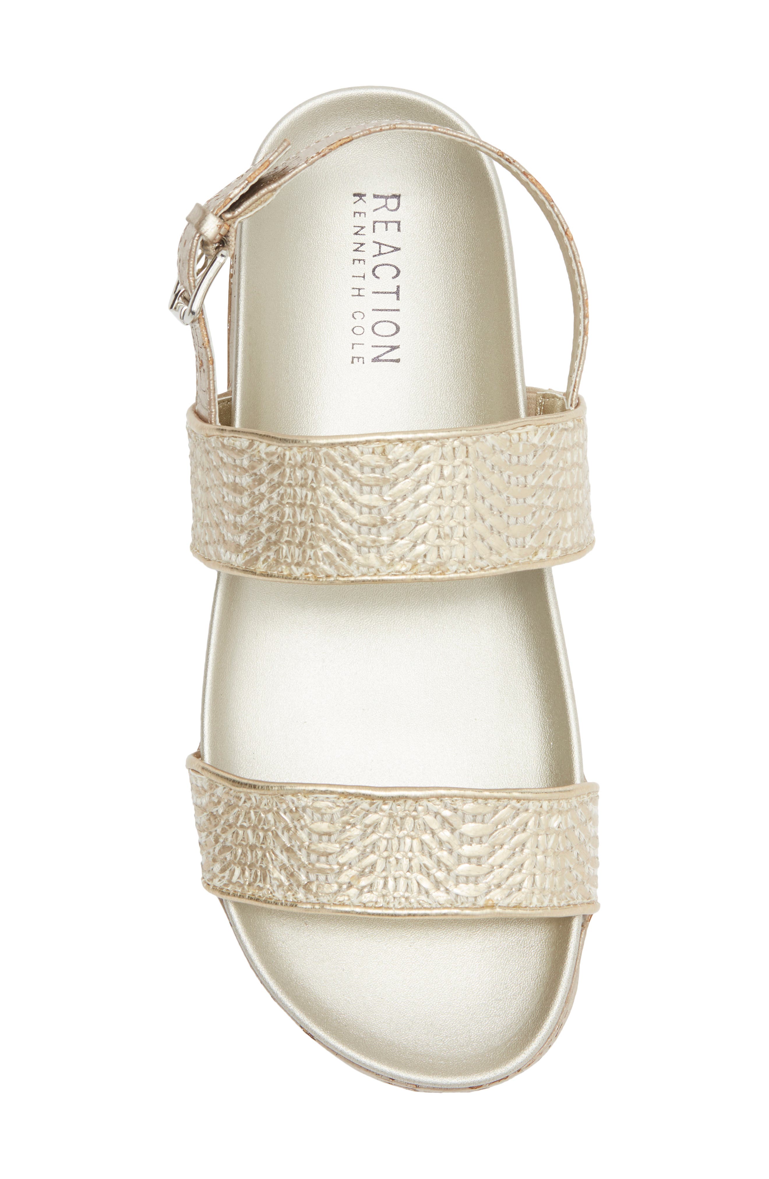 Reaction Kenneth Cole Debra 2 Slingback Sandal, Alternate, color, Natural/ Gold Raffia