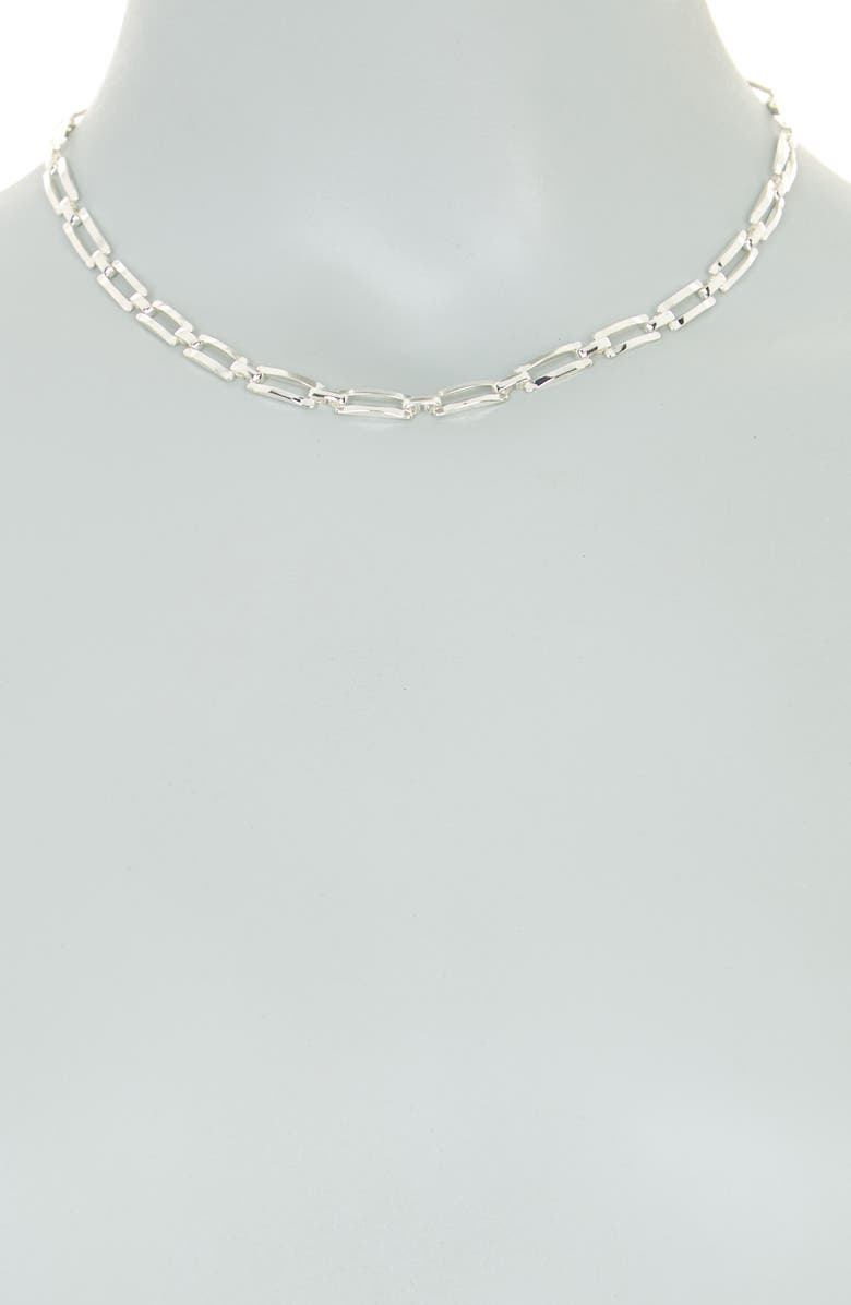 Madewell Rectangular Chain Necklace Gift Box, Alternate, color, Polished Silver