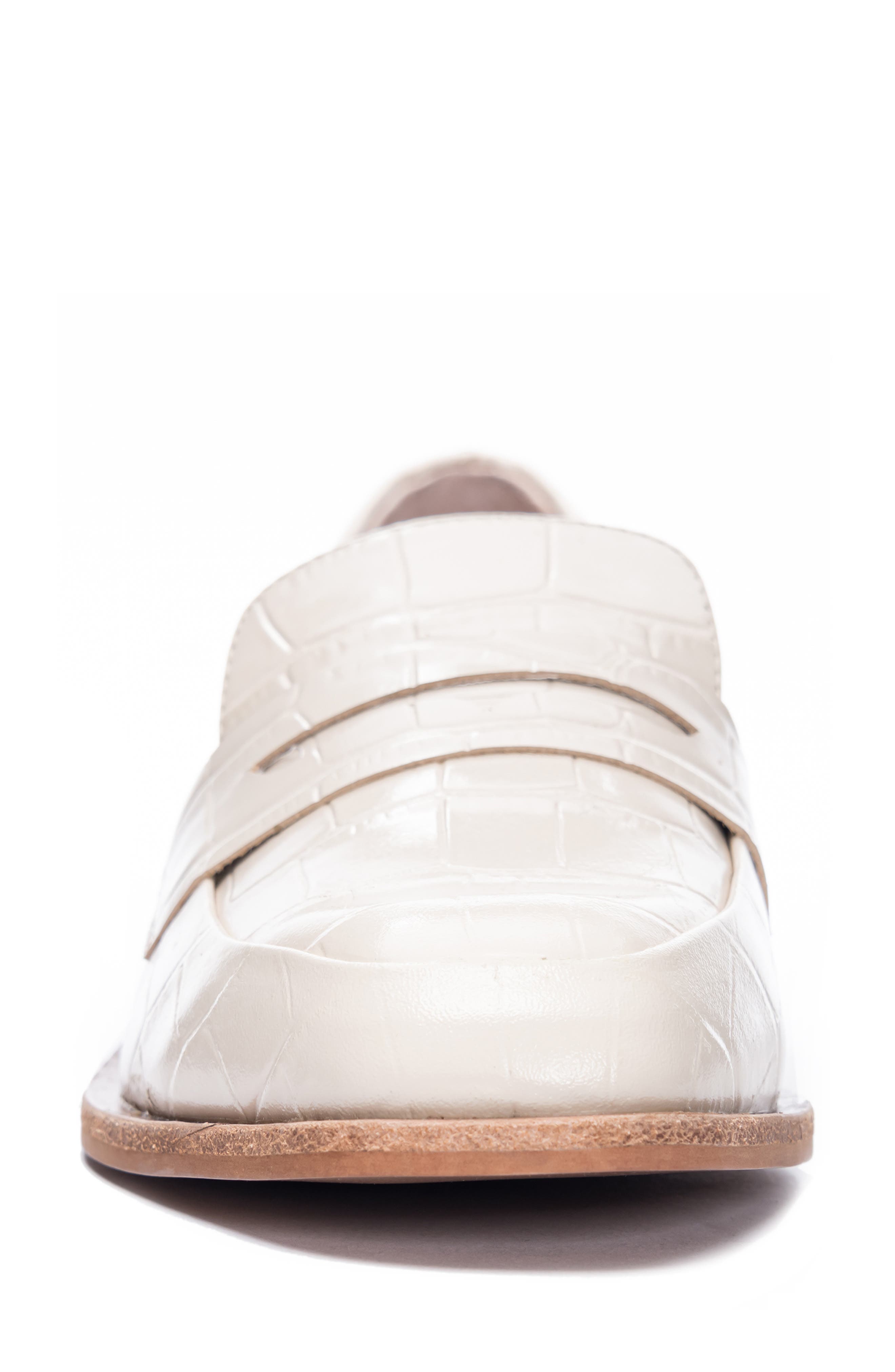 42 Gold Yasmeen Croc Embossed Penny Loafer, Alternate, color, 