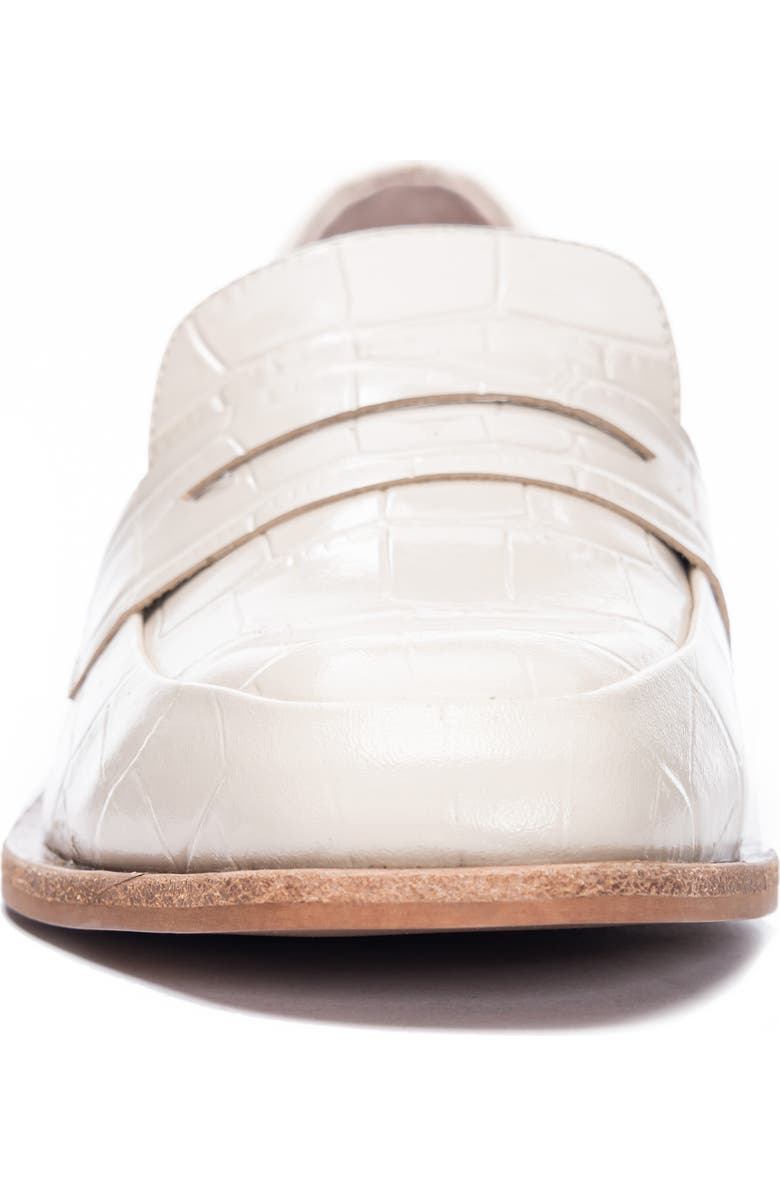 42 Gold Yasmeen Croc Embossed Penny Loafer, Alternate, color,