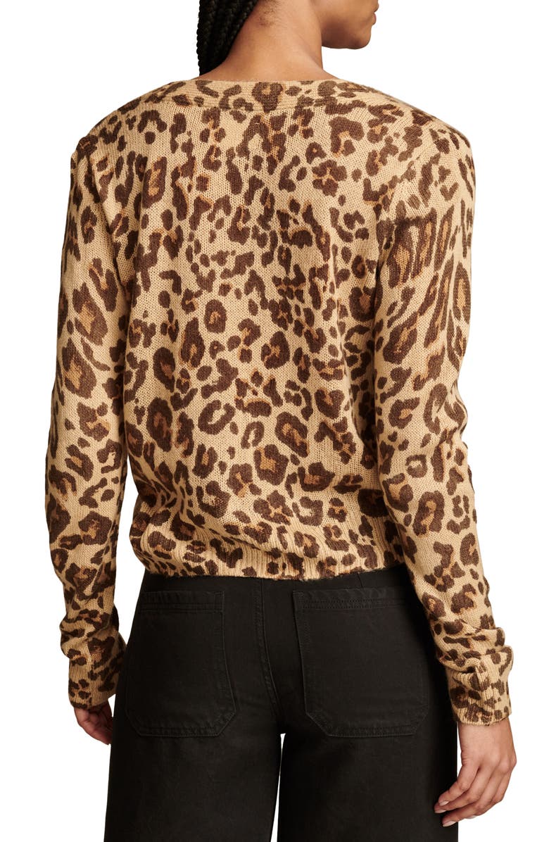 Lucky Brand Leopard Print Cardigan, Alternate, color,