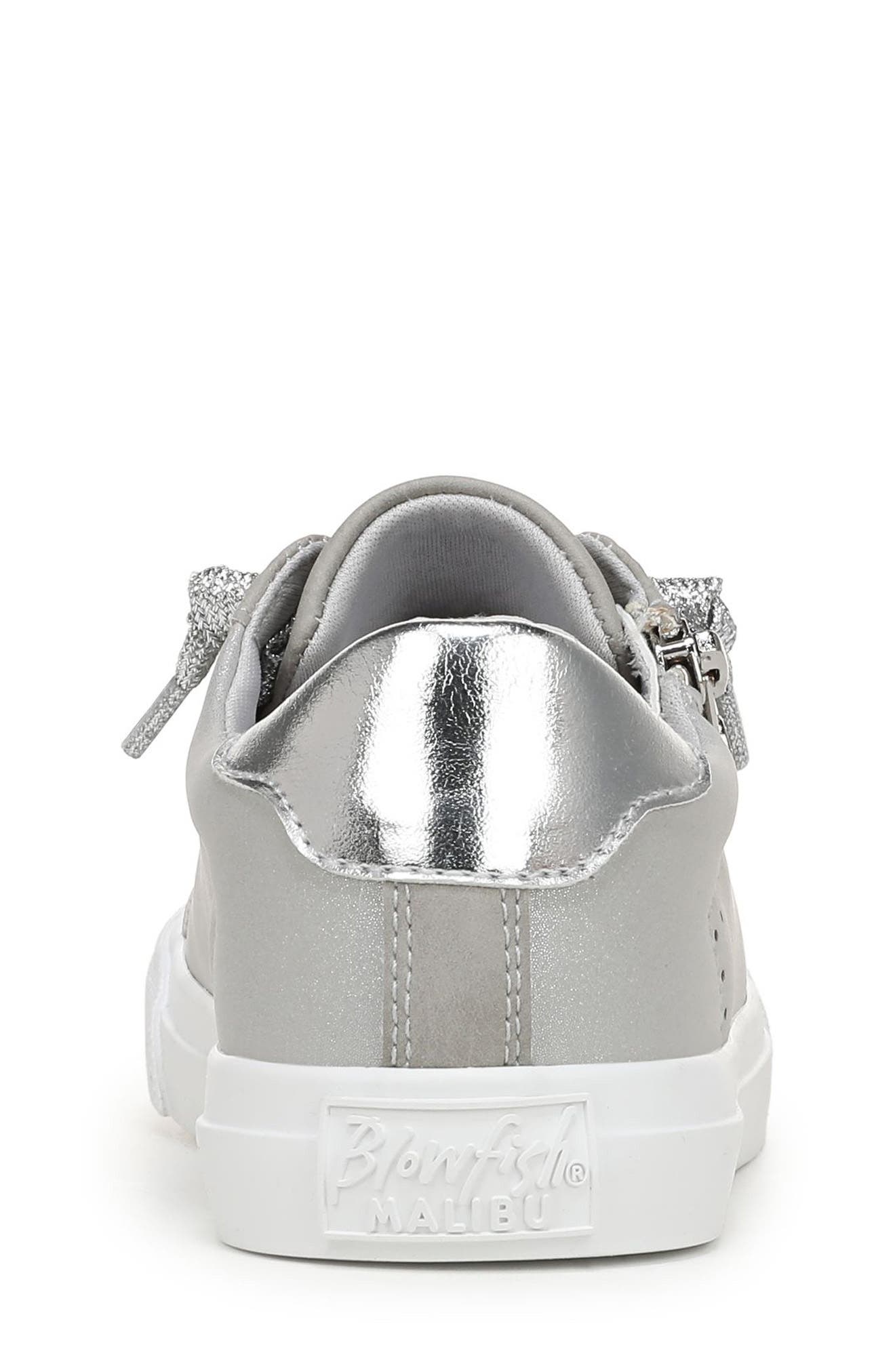 Blowfish Malibu Kids' Perfect Sneaker, Alternate, color, Grey / Silver Faux Leather