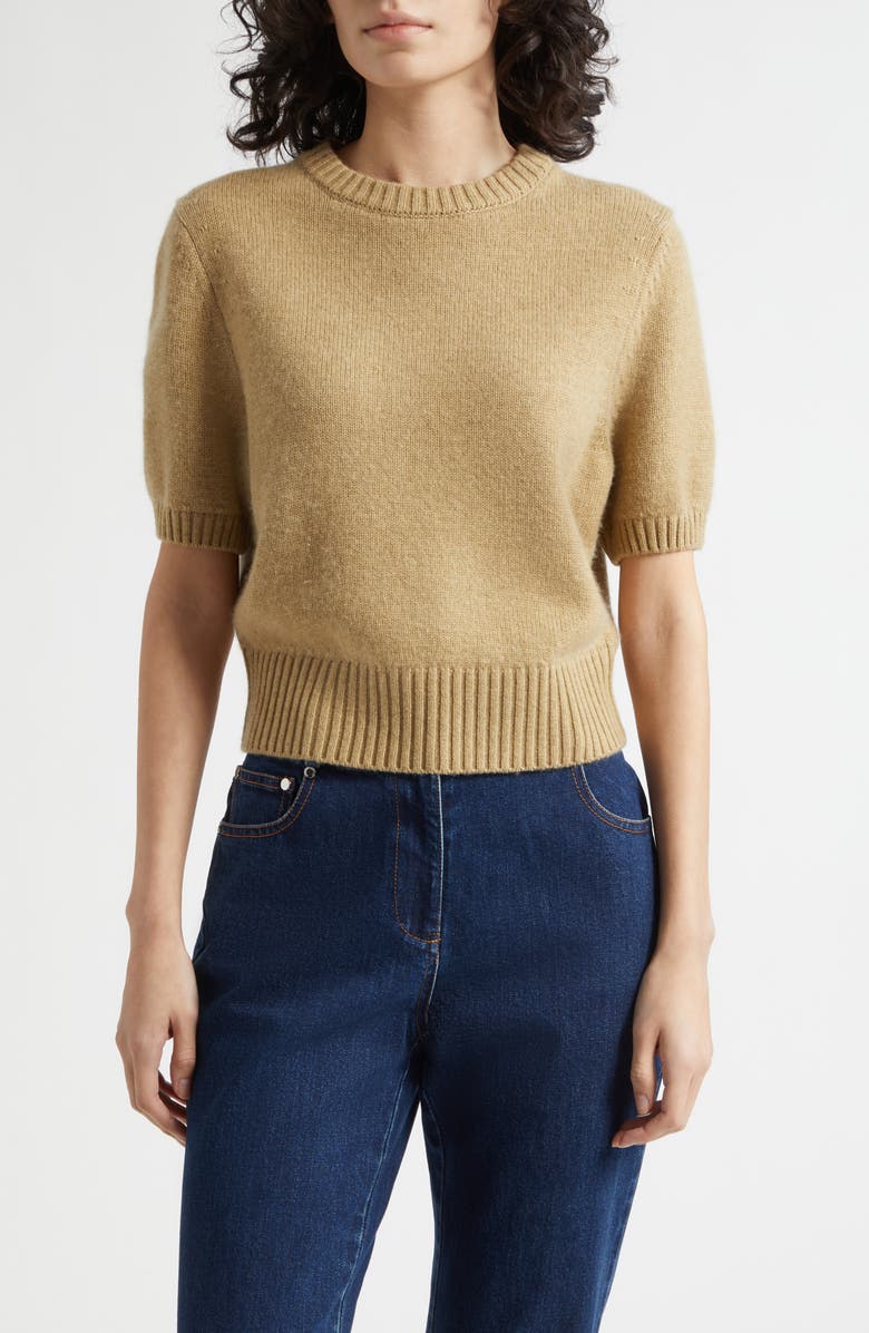 Toccin Elsie Short Sleeve Wool & Cashmere Sweater, Main, color, 