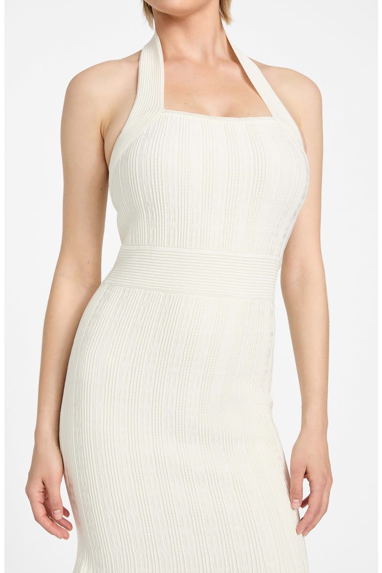 Sofie Halter Strap Sweater Dress, Alternate, color, DOVE WHITE