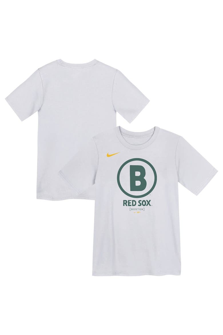 Preschool Nike White Boston Red Sox City Connect Logo T-Shirt, Main, color, White