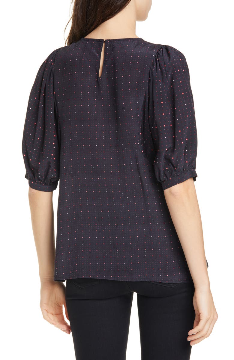 Dolan Wynonna Foulard Short Sleeve Blouse, Alternate, color, 