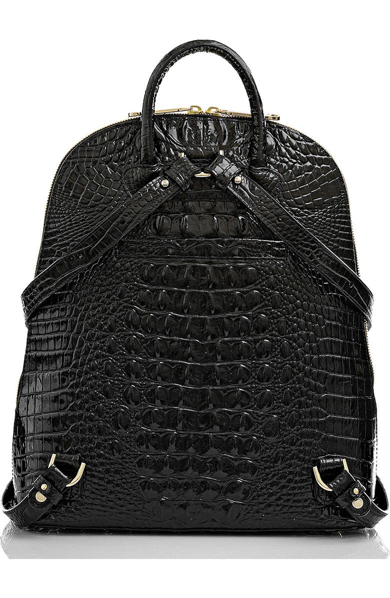 Brahmin Large Rosemary Croc Embossed Leather Backpack, Alternate, color,
