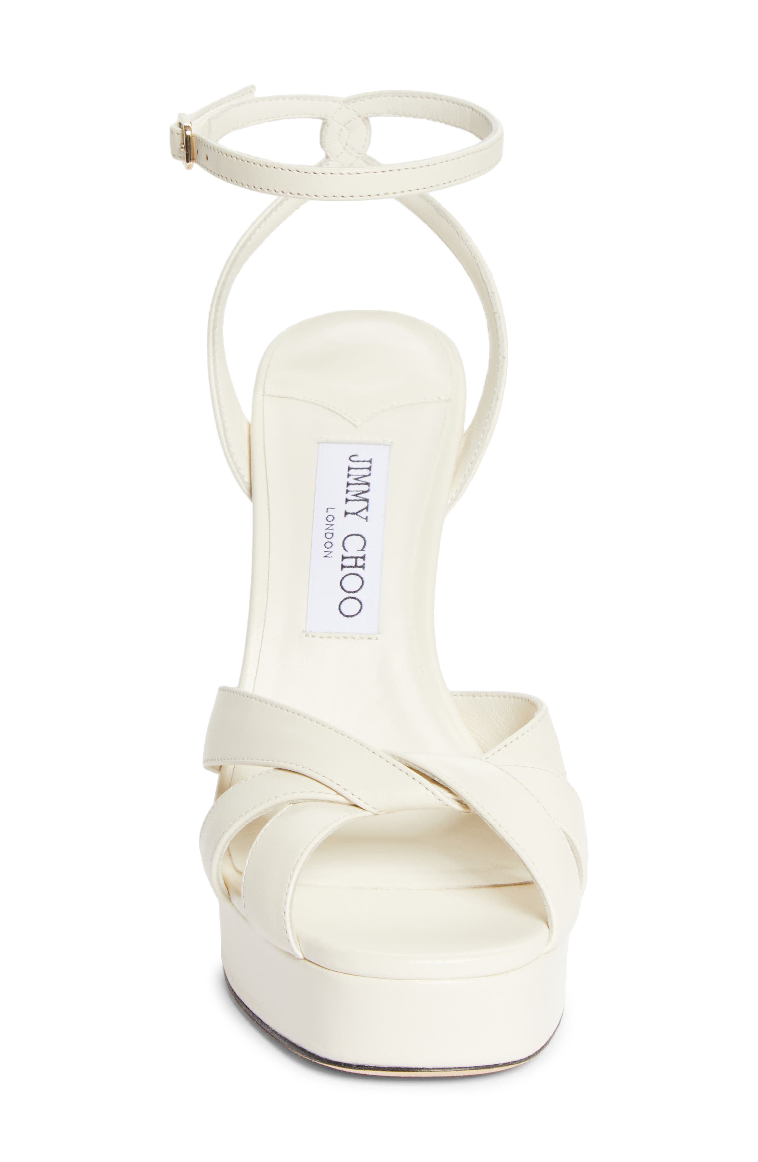 Jimmy Choo Kove Ankle Strap Platform Sandal, Alternate, color, Latte