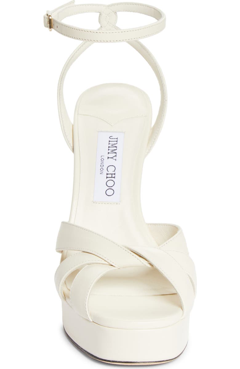 Jimmy Choo Kove Ankle Strap Platform Sandal, Alternate, color, Latte