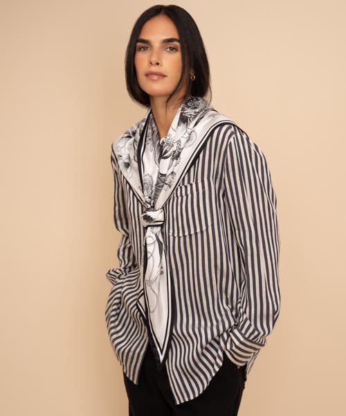 Echo Sunkissed Silk Triangle Scarf In Cream