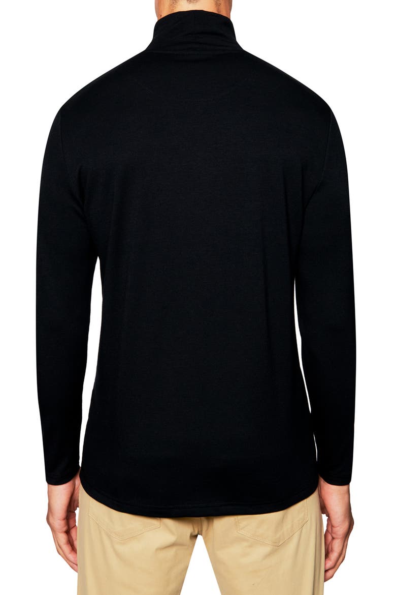 Mock Neck Long Sleeve Shirt, Alternate, color, BLACK