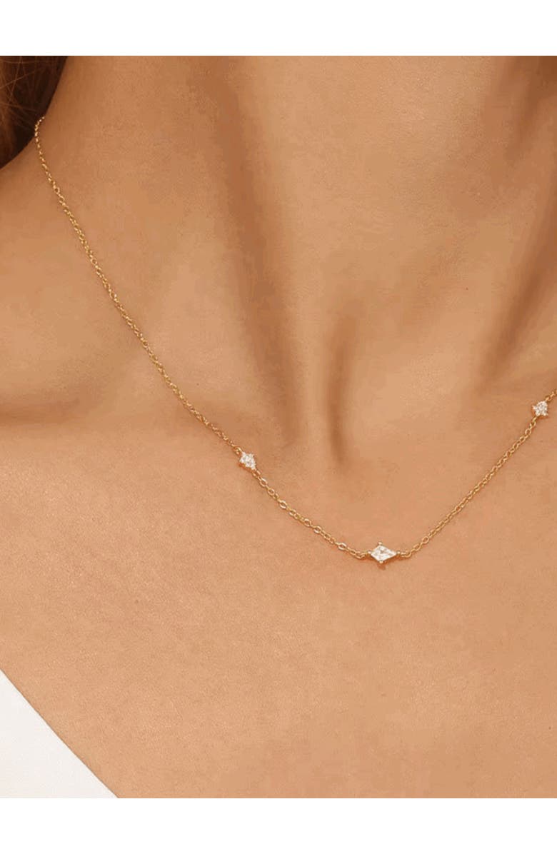 Hollywood Sensation Radiant Starburst Necklace, Alternate, color, Gold