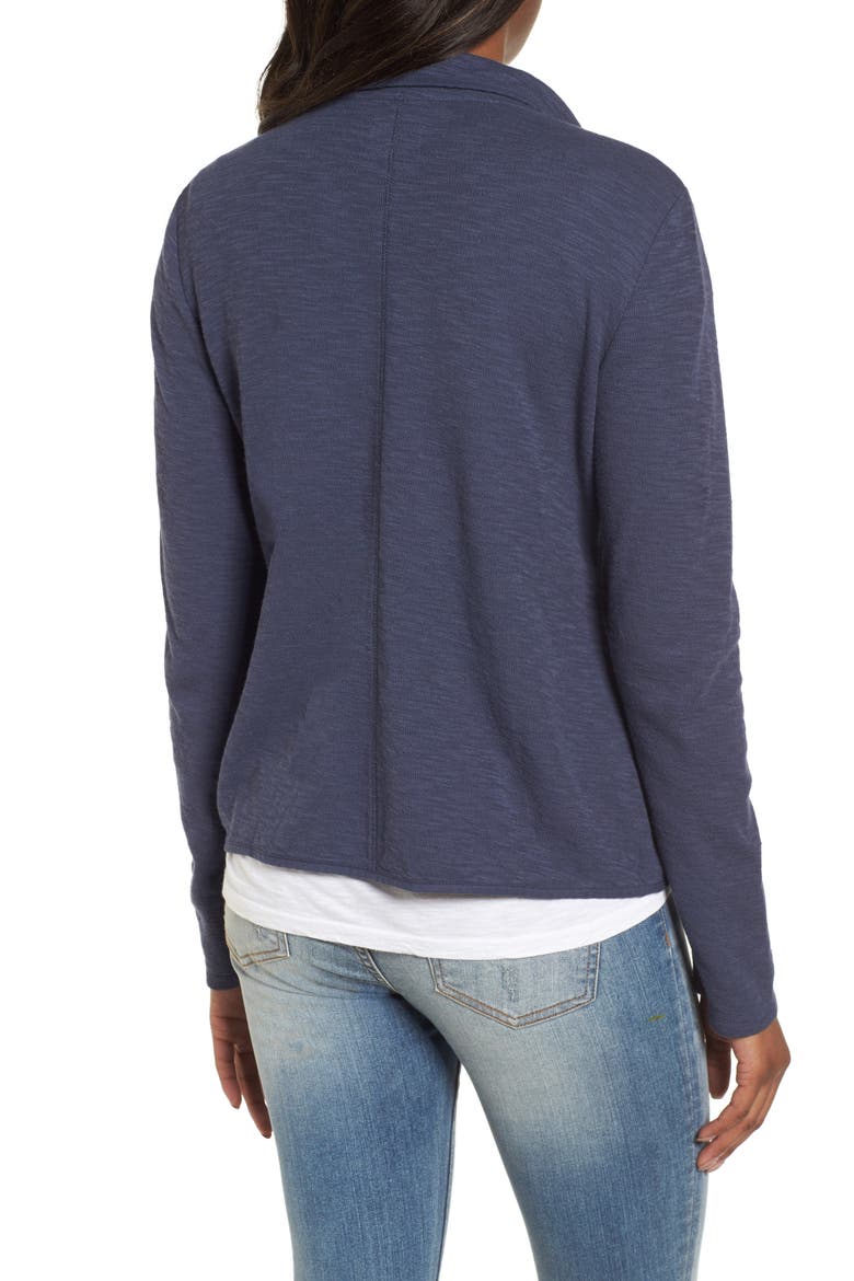 One-Button Knit Blazer, Alternate, color, NAVY INDIGO