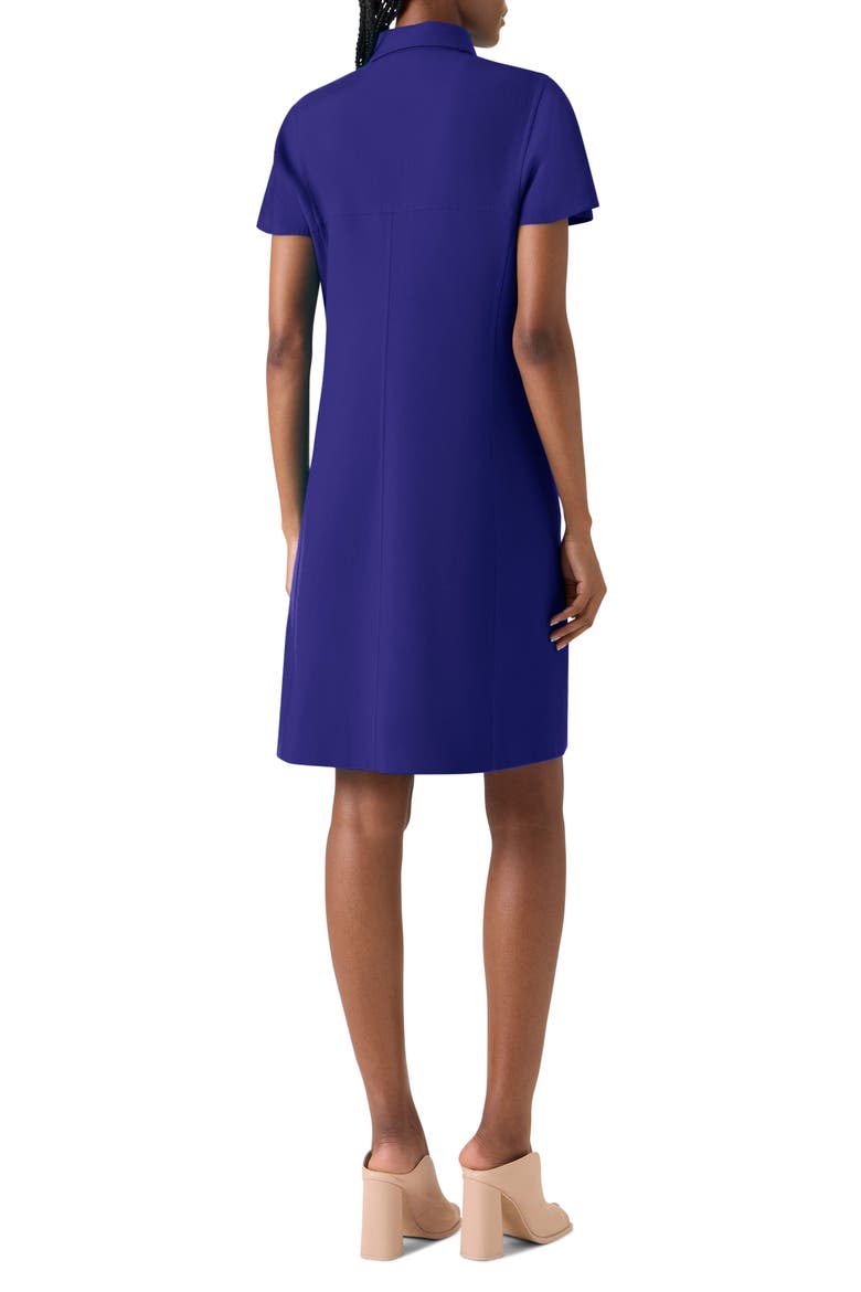 Cotton & Silk Blend Double Face Polo Dress, Alternate, color, PURPLE