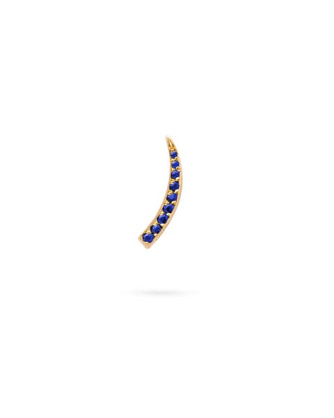 Mini Crescent Moon Single Earring. Handmade in Italy