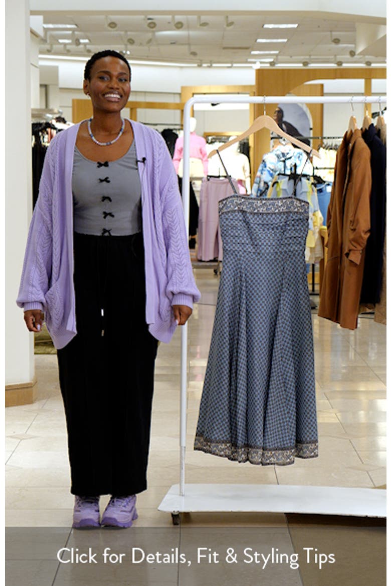 Lana Ruched Medallion & Paisley Print Midi Dress video