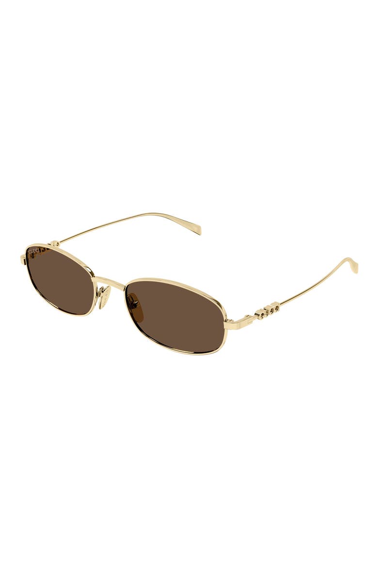54mm Oval Sunglasses, Alternate, color, GOLD