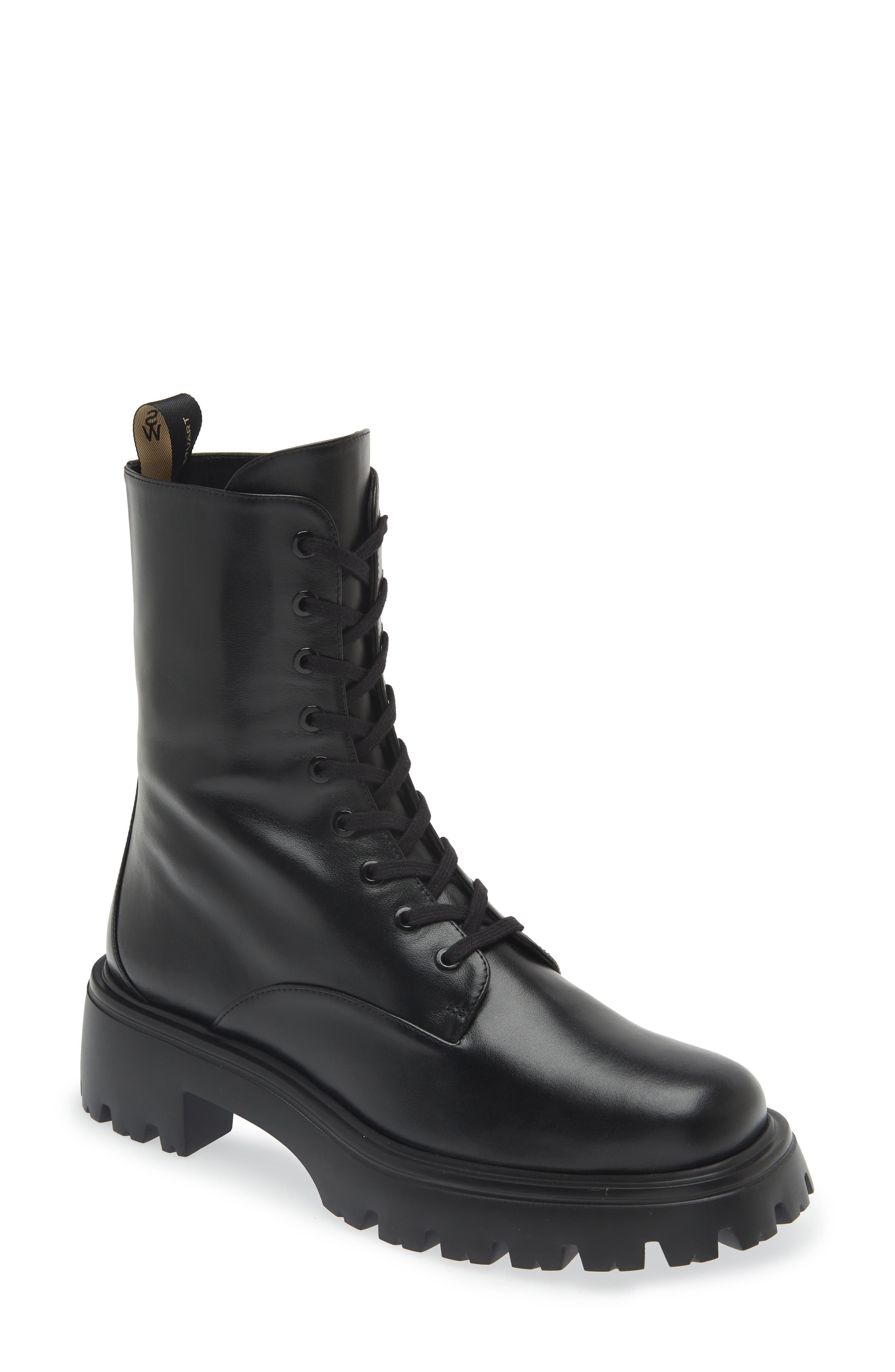 Stuart Weitzman Emerson Lace-Up Bootie, Main, color, 