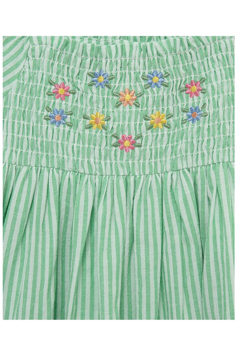 Kids' Embroidered Stripe Seersucker Sundress & Bloomers Set, Alternate, color, GREEN