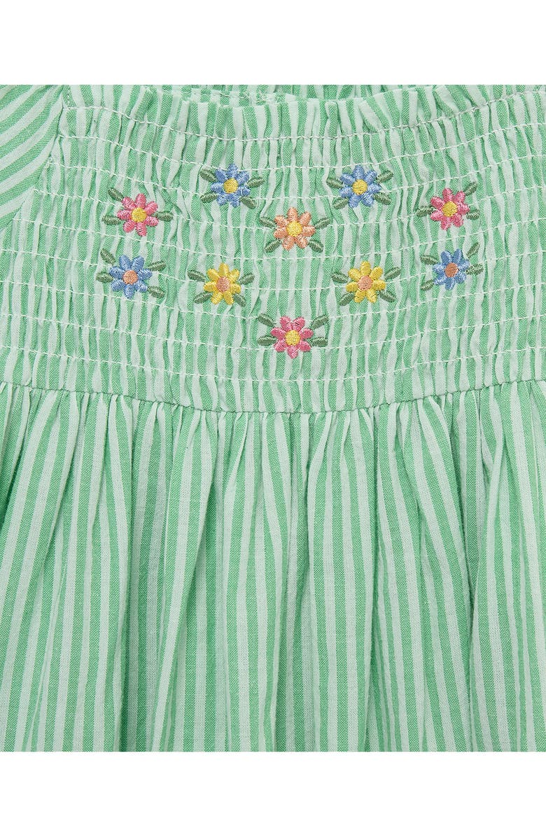 Little Me Kids' Embroidered Stripe Seersucker Sundress & Bloomers Set, Alternate, color, Green