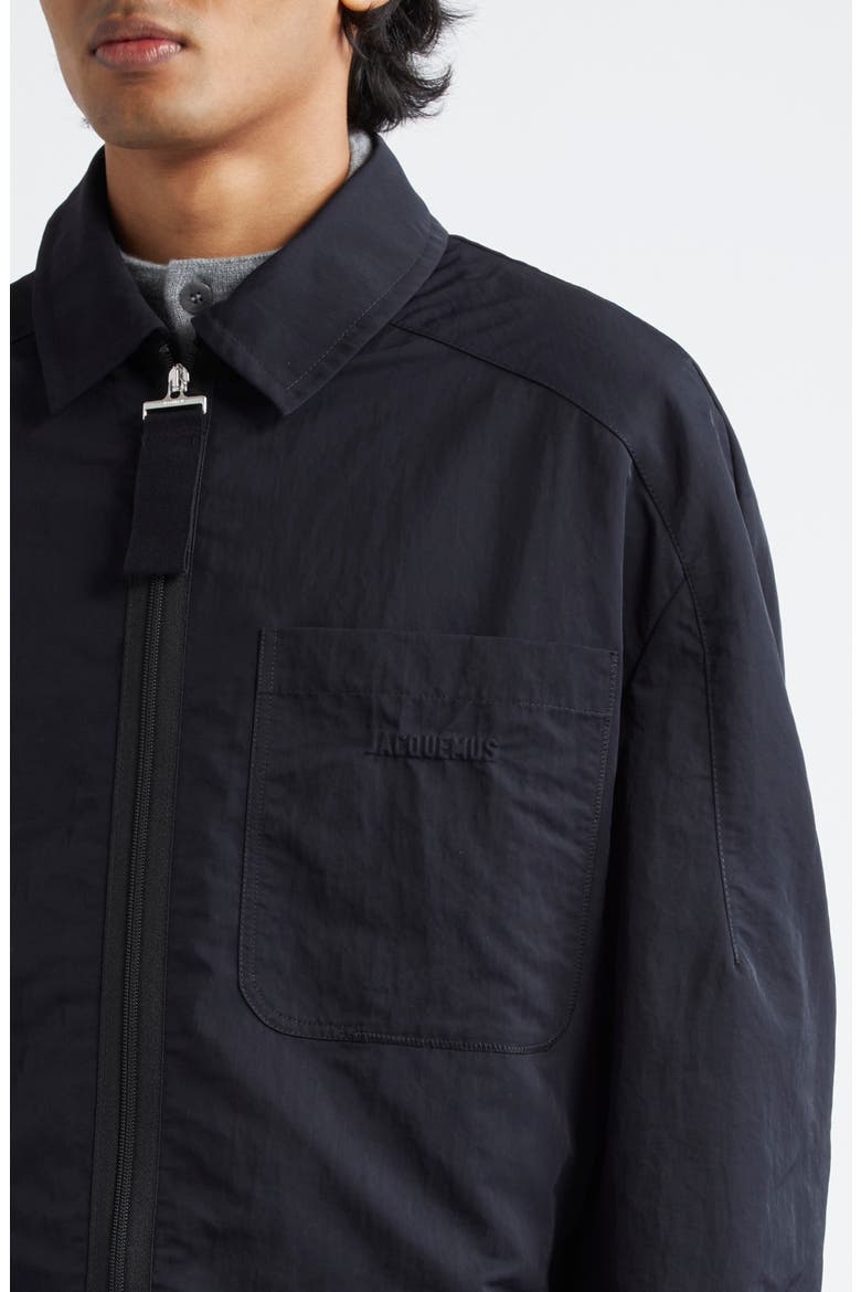 Le Blouson Linu Canvas Jacket, Alternate, color, BLACK