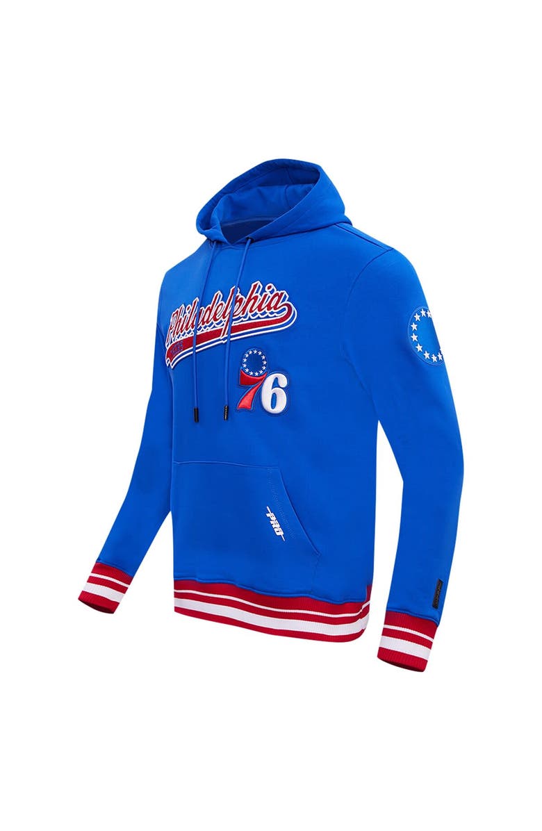 PRO STANDARD Men's Pro Standard Royal Philadelphia 76ers Script Tail Pullover Hoodie, Alternate, color, 