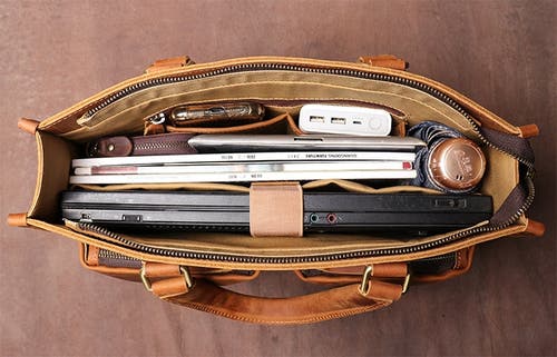 Steel Horse Leather The Dagmar Leather Briefcase | Vintage Leather Messenger Bag In Brown